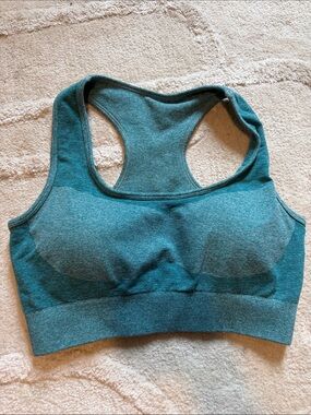 Amazon Teal Seamless Racerback Sports Bra
